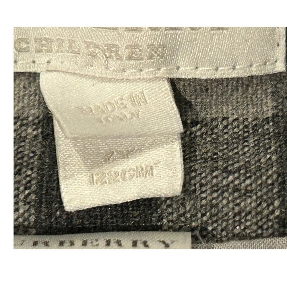 Burberry Children Grey Check Pleated Kilt Skirt Made in Italy 7Y